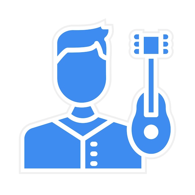 Imagen vectorial del icono del músico Se puede usar para Diversidad