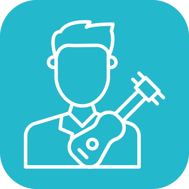Imagen vectorial de icono de músico Se puede usar para humanos