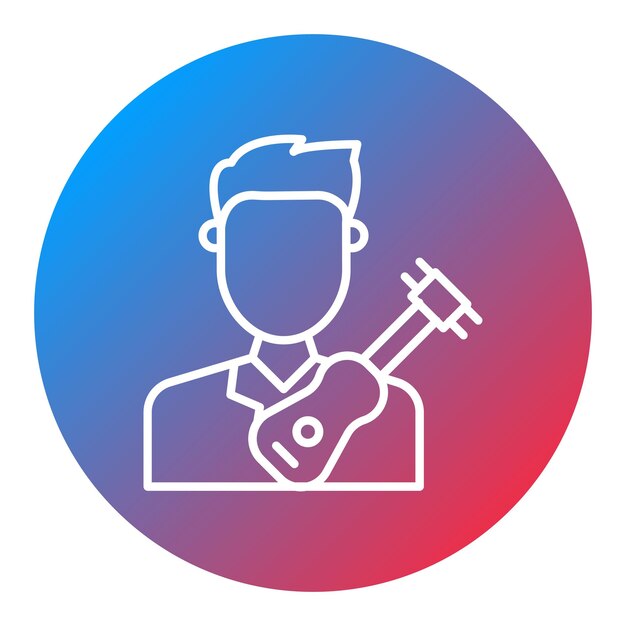 Imagen vectorial de icono de músico Se puede usar para humanos