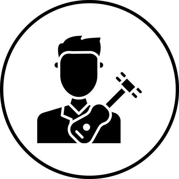 Imagen vectorial de icono de músico Se puede usar para humanos