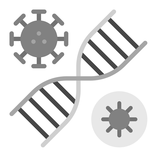 Imagen vectorial del icono de la mutación viral Se puede utilizar para enfermedades infecciosas
