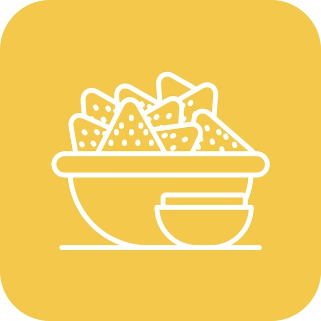 Imagen vectorial del icono de Nachos Se puede usar para Street Food