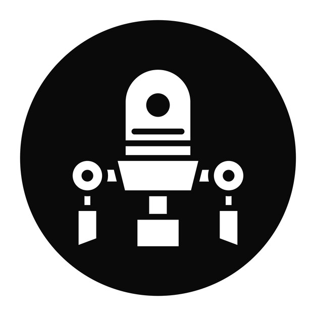 La imagen vectorial del icono del nanobot se puede usar para la ciencia ficción
