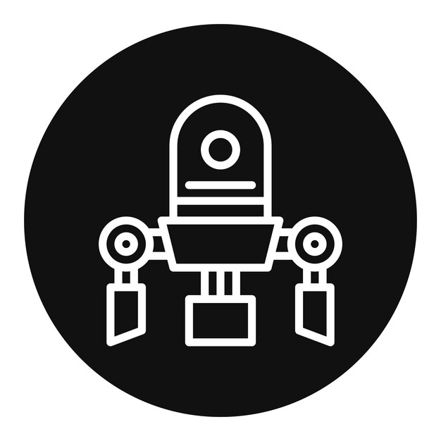 La imagen vectorial del icono del nanobot se puede usar para la ciencia ficción