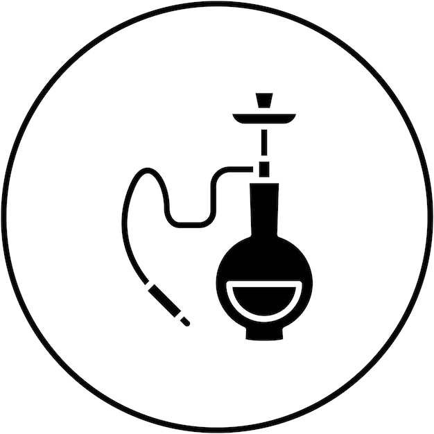 Imagen vectorial del icono del narguile Se puede usar para Dubai