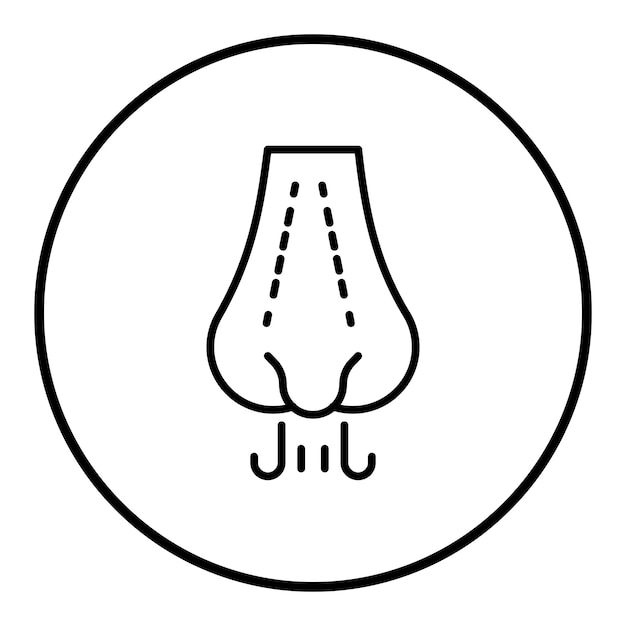 Imagen vectorial del icono de la nariz Se puede utilizar para la anatomía humana