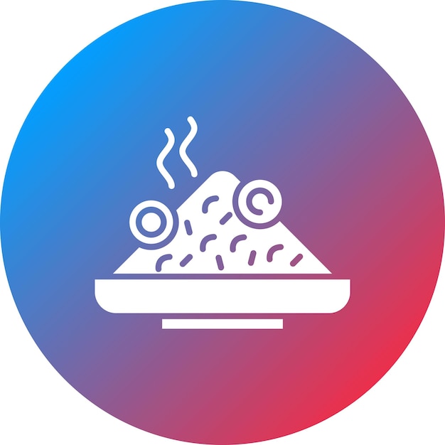 La imagen vectorial del icono de Nasi Goreng se puede usar para World Cuisine