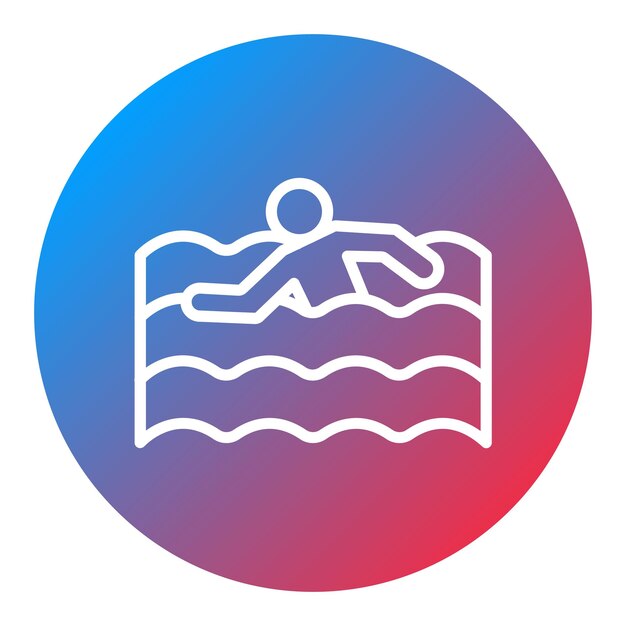 Imagen vectorial de icono de natación Se puede usar para Battle Royale