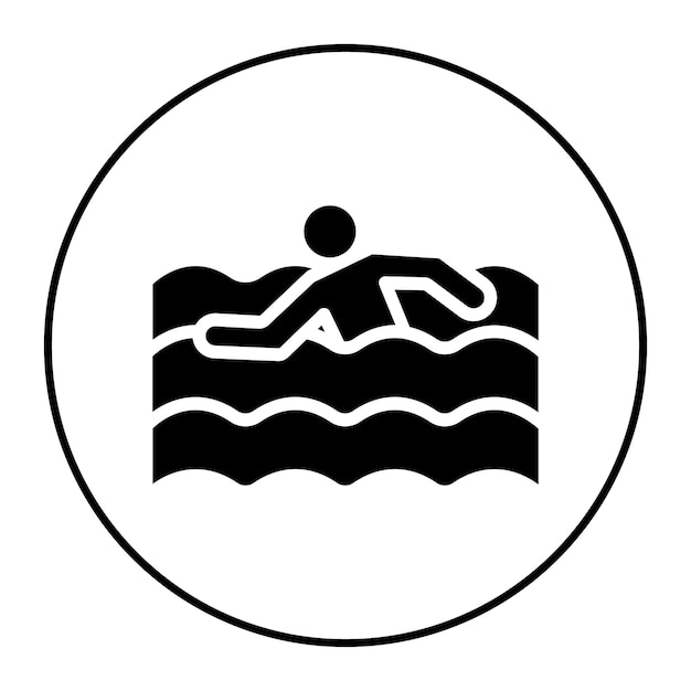 Imagen vectorial de icono de natación Se puede usar para Battle Royale