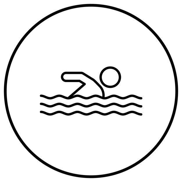 Imagen vectorial del icono de natación Se puede usar para deportes