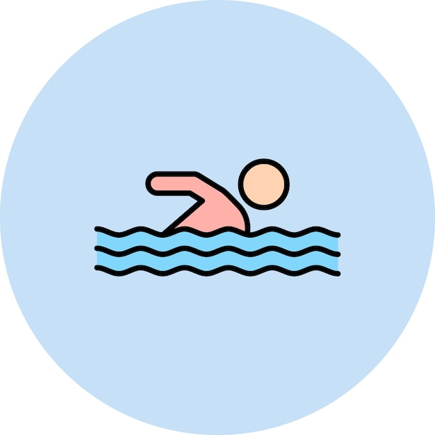 Imagen vectorial del icono de natación Se puede usar para deportes