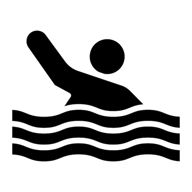 Imagen vectorial del icono de natación Se puede usar para Fitness
