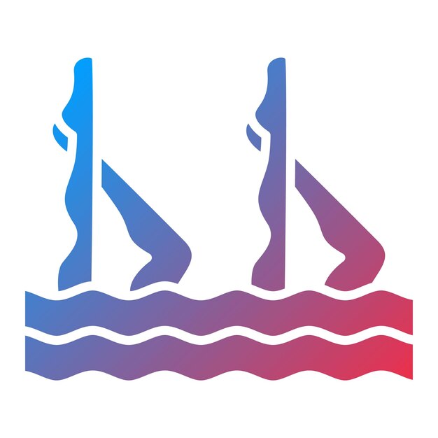 Imagen vectorial de icono de natación sincronizada Se puede usar para los Juegos Olímpicos
