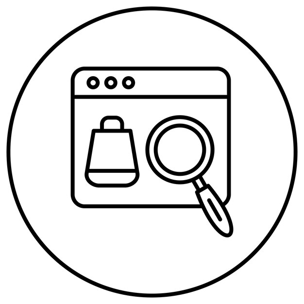 Imagen vectorial del icono de navegación del producto Se puede utilizar para el comercio electrónico