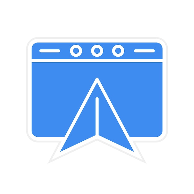 Imagen vectorial de icono de navegación Se puede usar para UX e UI
