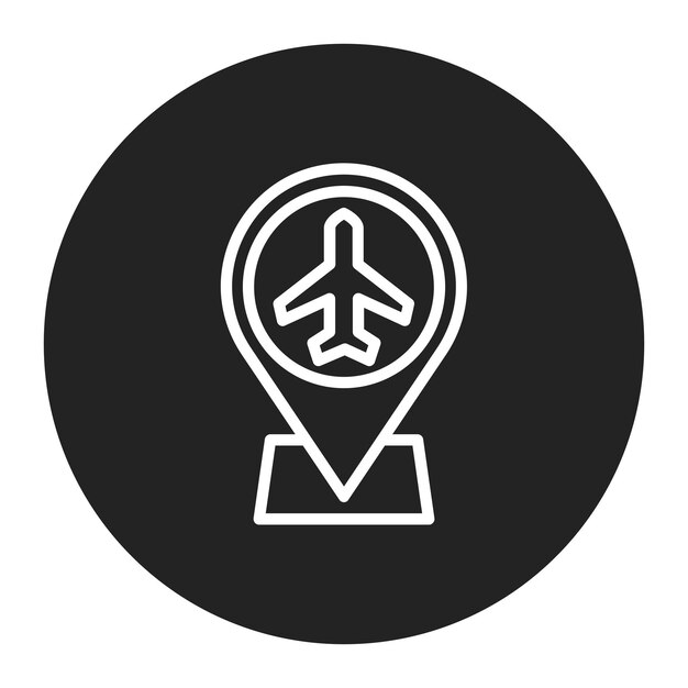 Imagen vectorial del icono de navegación Puede utilizarse para el avión