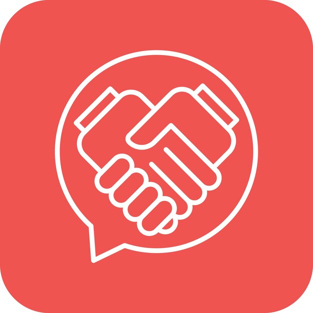 Imagen vectorial del icono de negociación de contratos Se puede utilizar para la agencia de redes sociales