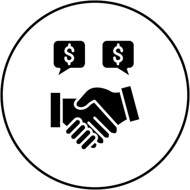 Imagen vectorial del icono de negociación Se puede utilizar para la diplomacia