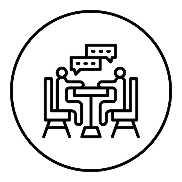 Imagen vectorial del icono de negociación Se puede utilizar para el liderazgo