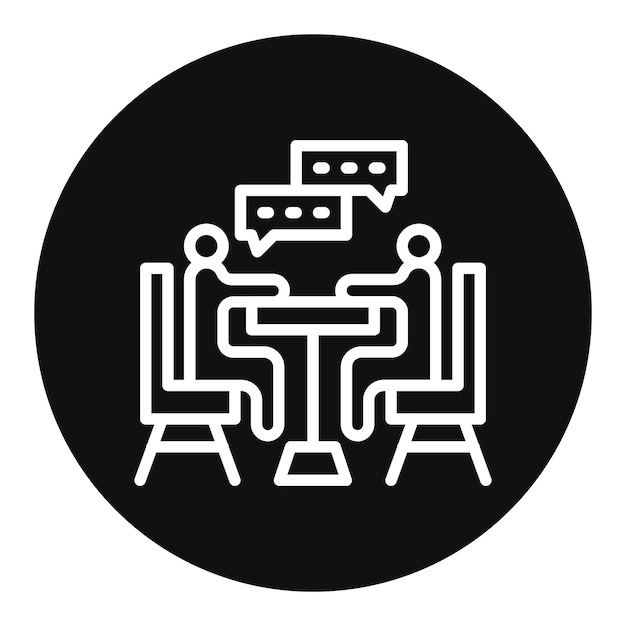 Imagen vectorial del icono de negociación Se puede utilizar para el liderazgo