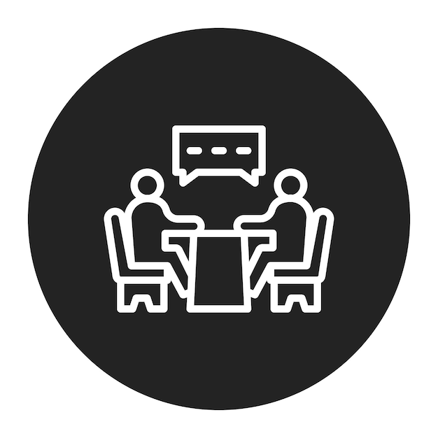 Imagen vectorial del icono de negociación Puede utilizarse para la caza de cabezas