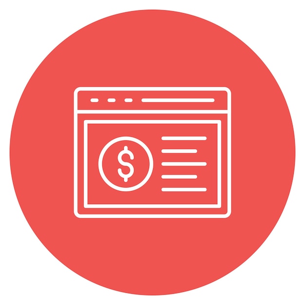Imagen vectorial de icono de negocio en línea Se puede utilizar para el servicio de marketing en Internet