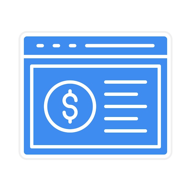 Imagen vectorial de icono de negocio en línea Se puede utilizar para el servicio de marketing en Internet