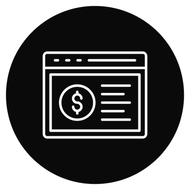 Imagen vectorial de icono de negocio en línea Se puede utilizar para el servicio de marketing en Internet
