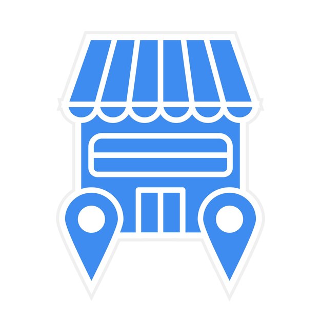 Imagen vectorial de icono de negocio local Se puede utilizar para el arranque