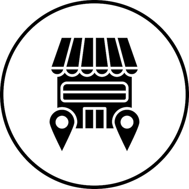 Imagen vectorial de icono de negocio local Se puede utilizar para el arranque
