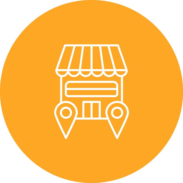 Imagen vectorial de icono de negocio local Se puede utilizar para el arranque