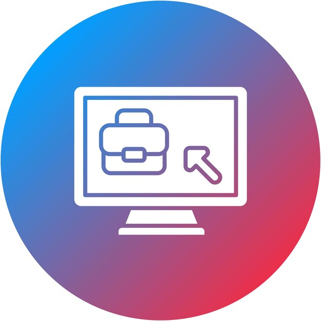 Imagen vectorial de icono de negocio remoto Se puede utilizar para Untact World