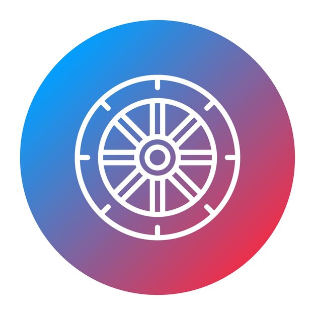 Imagen vectorial de icono de neumático plano Se puede utilizar para el agotamiento