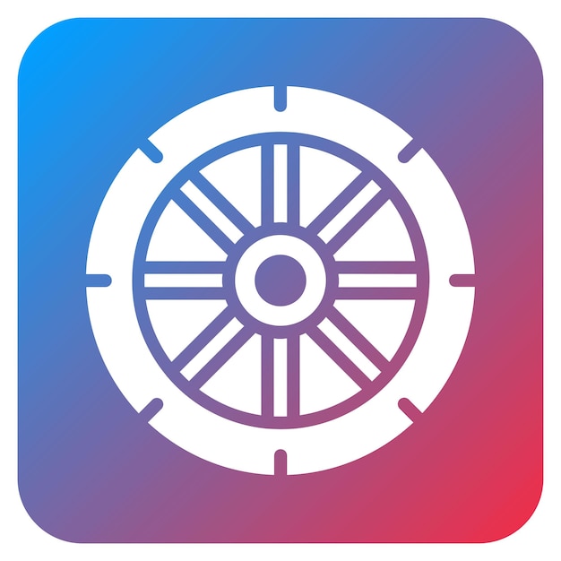 Imagen vectorial de icono de neumático plano Se puede utilizar para el agotamiento