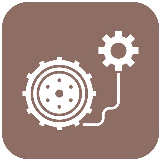 La imagen vectorial del icono de los neumáticos como servicio se puede utilizar para la economía