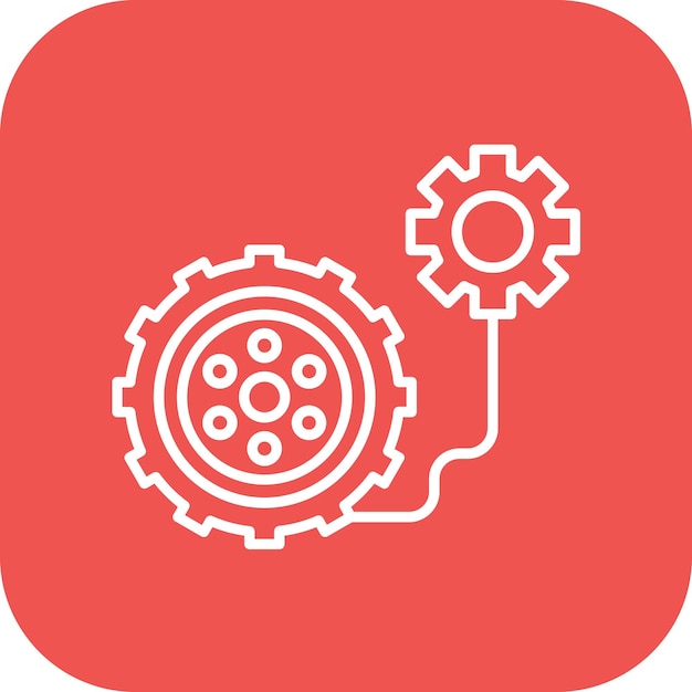 La imagen vectorial del icono de los neumáticos como servicio se puede utilizar para la economía