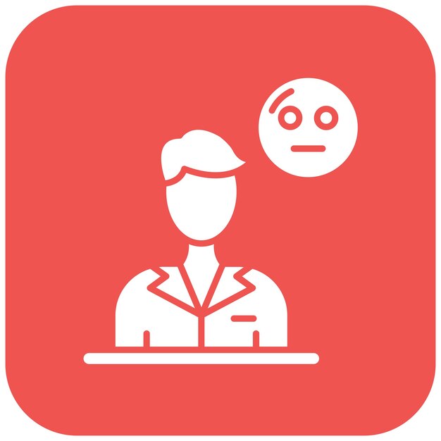 Imagen vectorial de icono neutral puede usarse para la inteligencia emocional