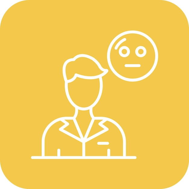 Imagen vectorial de icono neutral puede usarse para la inteligencia emocional