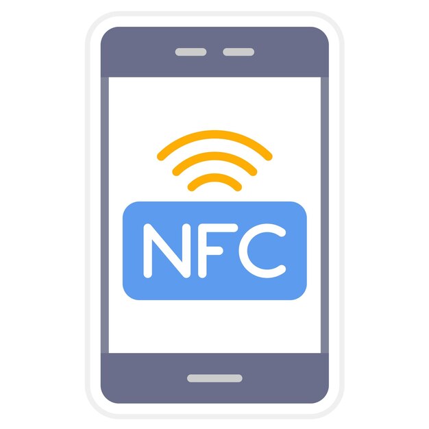 Vector imagen vectorial de icono nfc se puede usar para la ui móvil