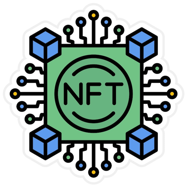 Vector imagen vectorial de icono de nft se puede usar para criptomonedas