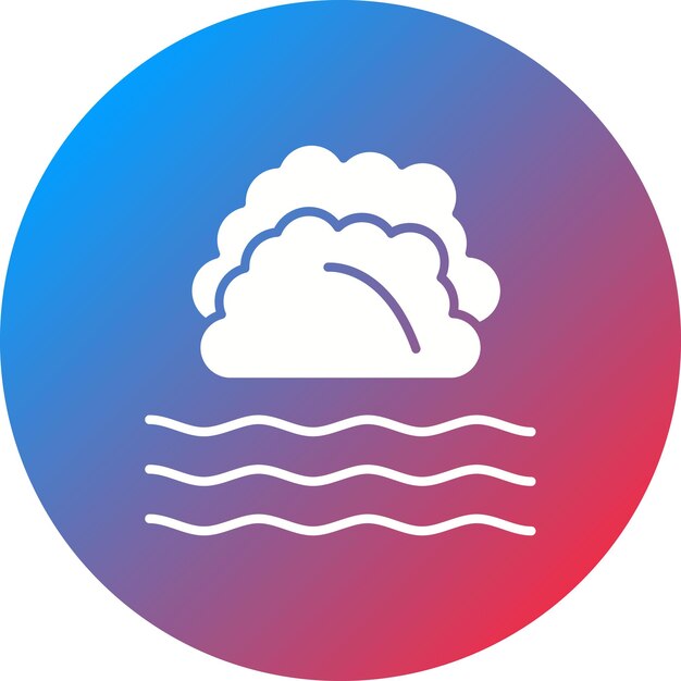 Imagen vectorial de icono de niebla Se puede usar para estacional