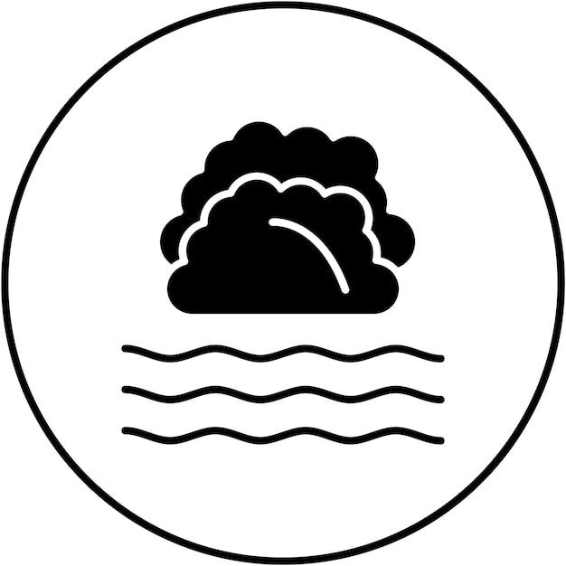 Imagen vectorial de icono de niebla Se puede usar para estacional