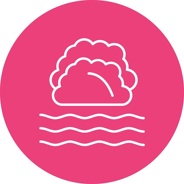 Imagen vectorial de icono de niebla Se puede usar para estacional