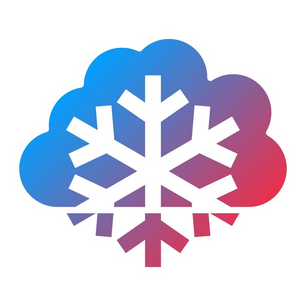 La imagen vectorial del icono de nieve se puede usar para el tiempo
