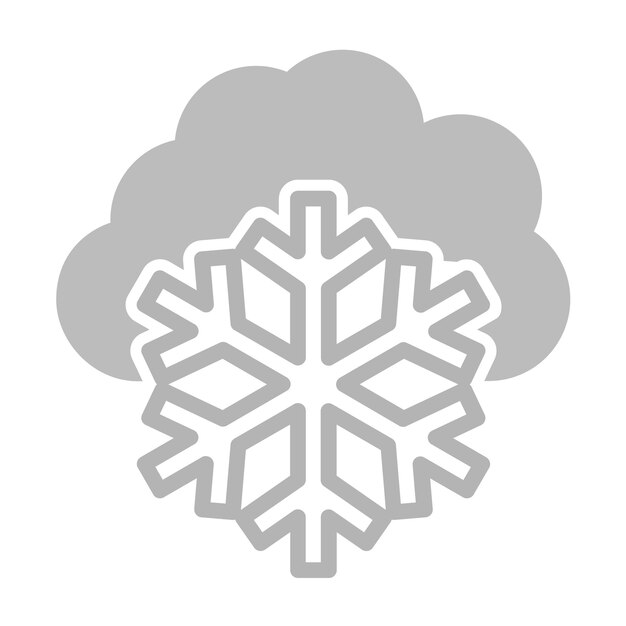 Imagen vectorial de icono de nieve Se puede usar para el tiempo