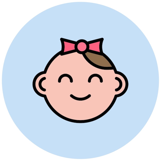 Imagen vectorial del icono de la niña puede usarse para la maternidad