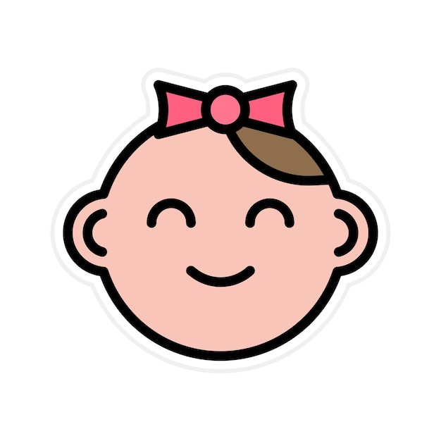 Imagen vectorial del icono de la niña puede usarse para la maternidad