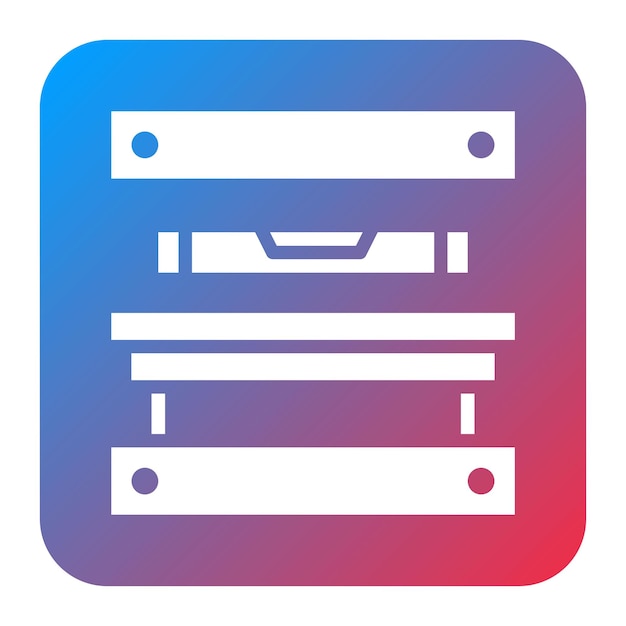 Imagen vectorial del icono de nivelamiento automático de la cama Se puede utilizar para la fabricación aditiva