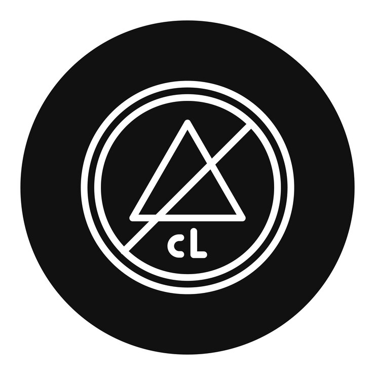 Vector imagen vectorial de icono no blanqueador puede utilizarse para las características de la tela