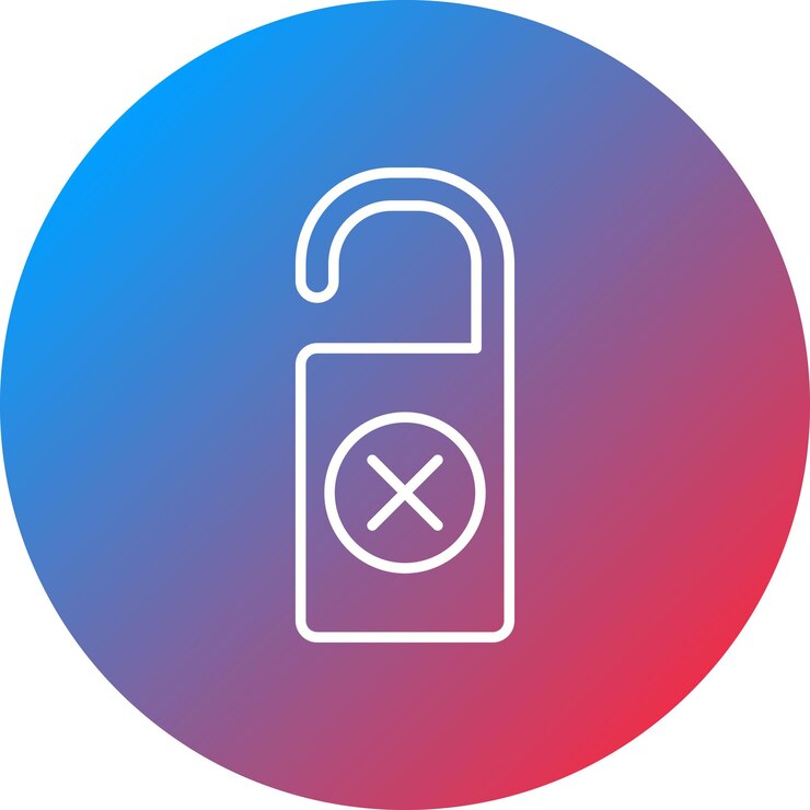 Vector imagen vectorial del icono no molestar puede utilizarse para servicios hoteleros